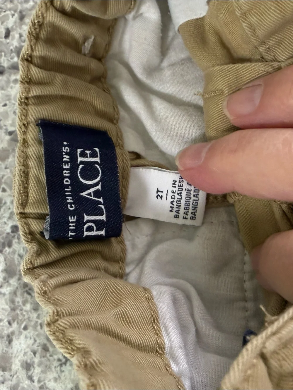 The Children's Place Khaki Elastic Waist Shorts